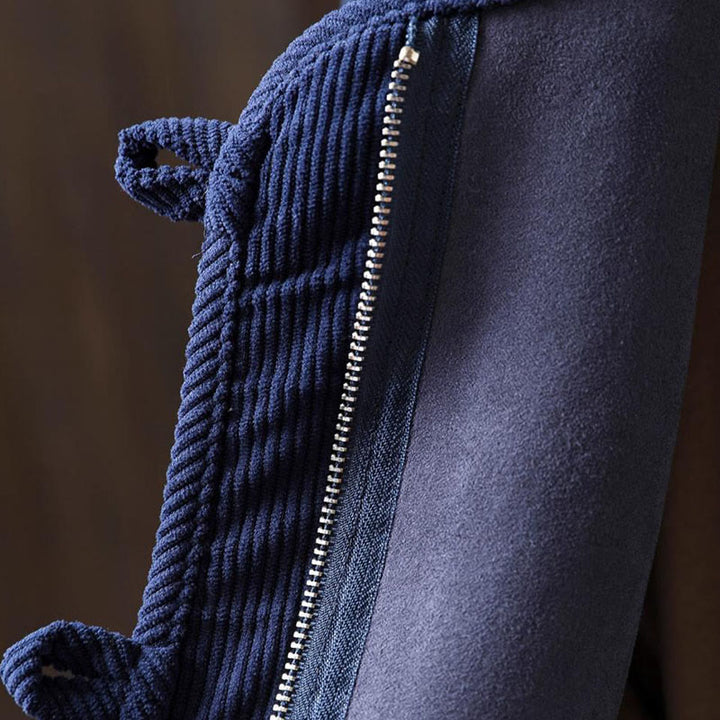 Buddha Stones Winter Zipper Buttons Long Sleeve Thermal Warm Cotton Women's Jacket With Pockets - image 11