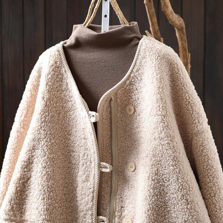 Buddha Stones Winter Zipper Buttons Long Sleeve Thermal Warm Cotton Women's Jacket With Pockets - image 1