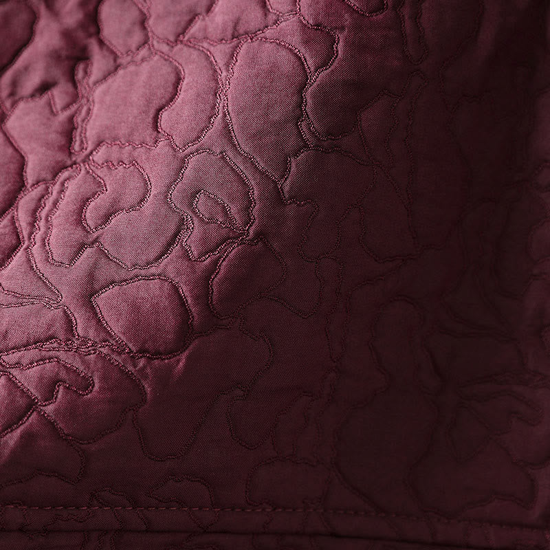 Buddha Stones Fall Buttons Long Sleeve Mid-length Jacquard Cotton Women's Jacket With Pockets - image 10