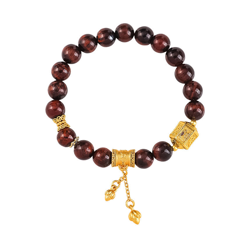Buddha Stones Various Tiger Eye Alloy Balance Bracelet - image 4