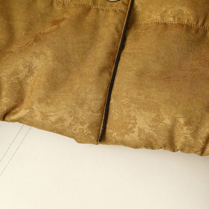 Buddha Stones Frog-button Dark Pattern Jacquard Women's Long Sleeve Thickened Jacket With Pockets - image 8