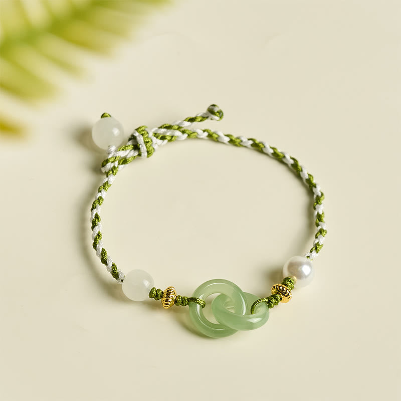 Buddha Stones Braided Rope Peace Buckle Love Calm Bracelet - image 1