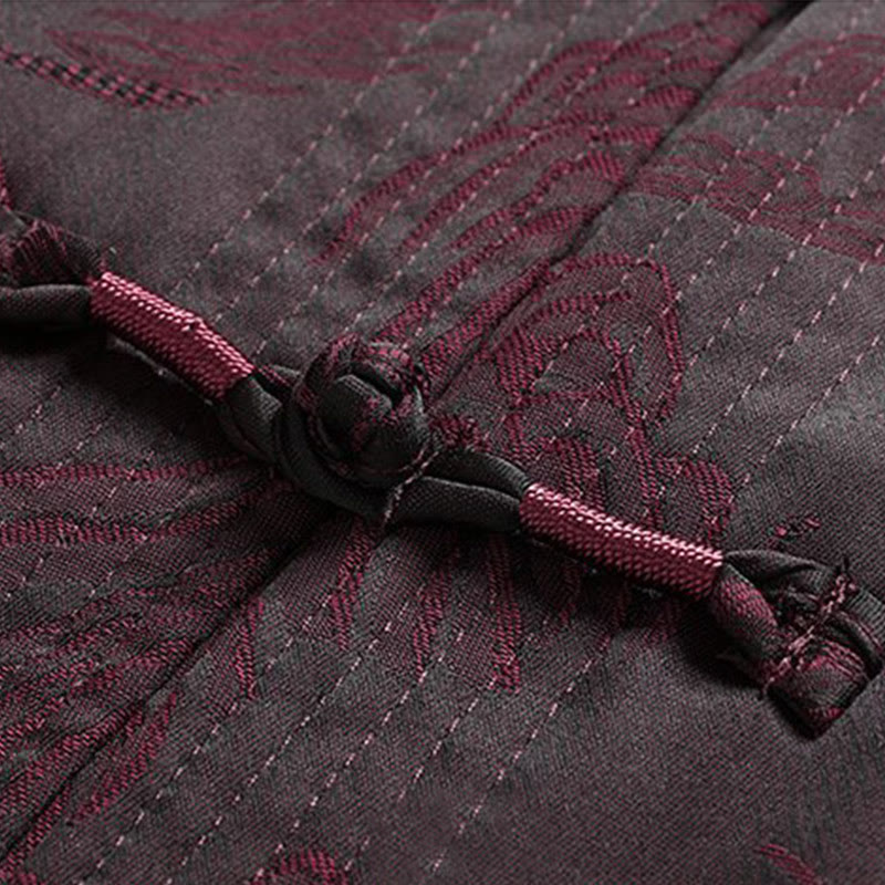 Buddha Stones 2Pcs Commute Tang Suit Frog-Button Men's Long Sleeve Shirt Pants Cotton Clothing Set - image 11