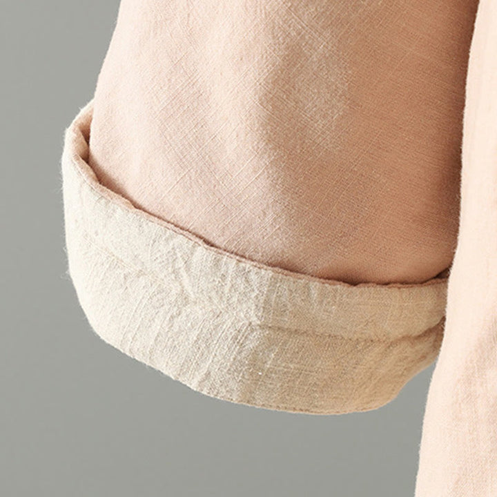 Buddha Stones Winter Frog-button Mid-length Women's Cotton Coat With Pockets - image 21