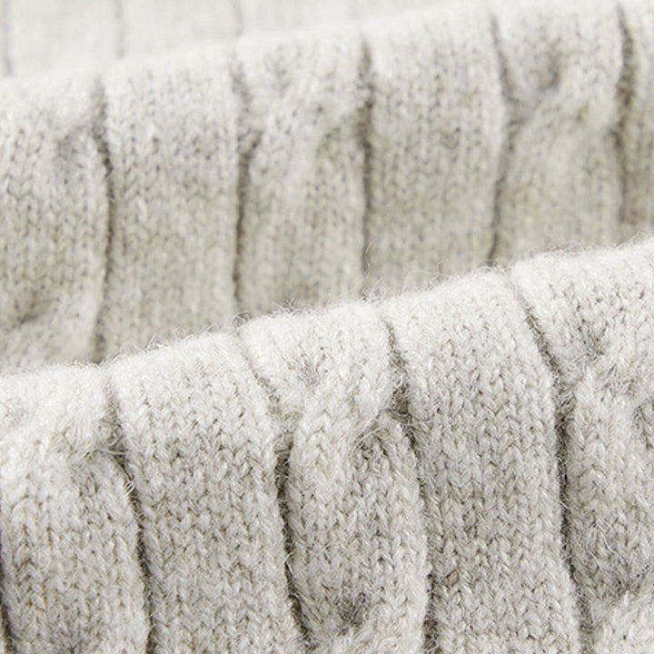 Buddha Stones Winter Crew Neck Three Buttons Twisted Design Warm Men's Long Sleeve Knitted Sweater - image 10