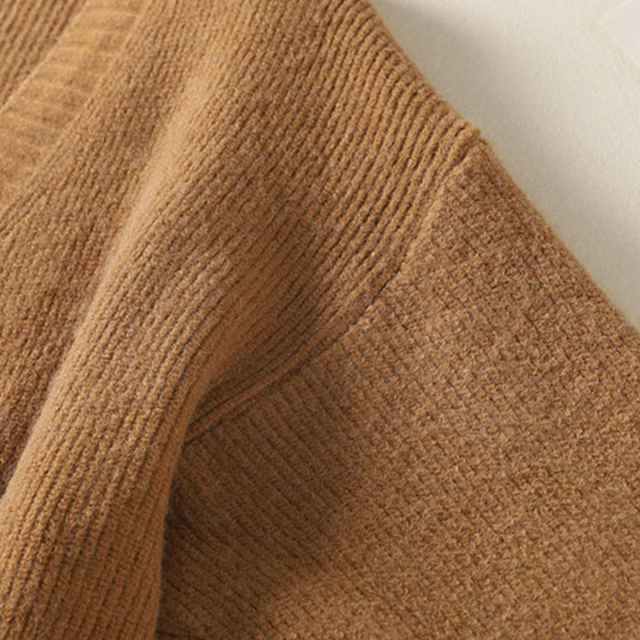 Buddha Stones Winter V-Neck Buttons Cotton Women's Long Sleeve Knitted Cardigan - image 7