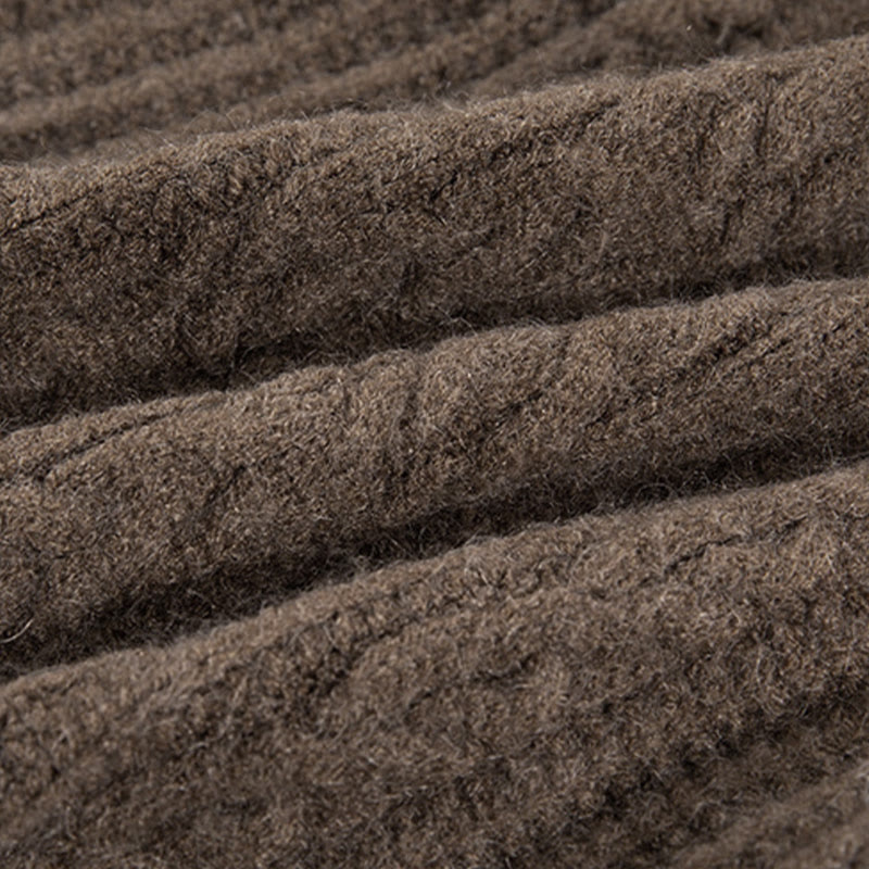 Buddha Stones Casual Winter Twisted Buttons Design Cotton Women's Long Sleeve Knitted Cardigan - image 12