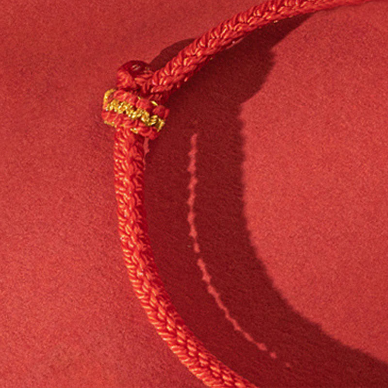 Buddha Stones White Chalcedony Peace Buckle Braided Connection Bracelet - image 9