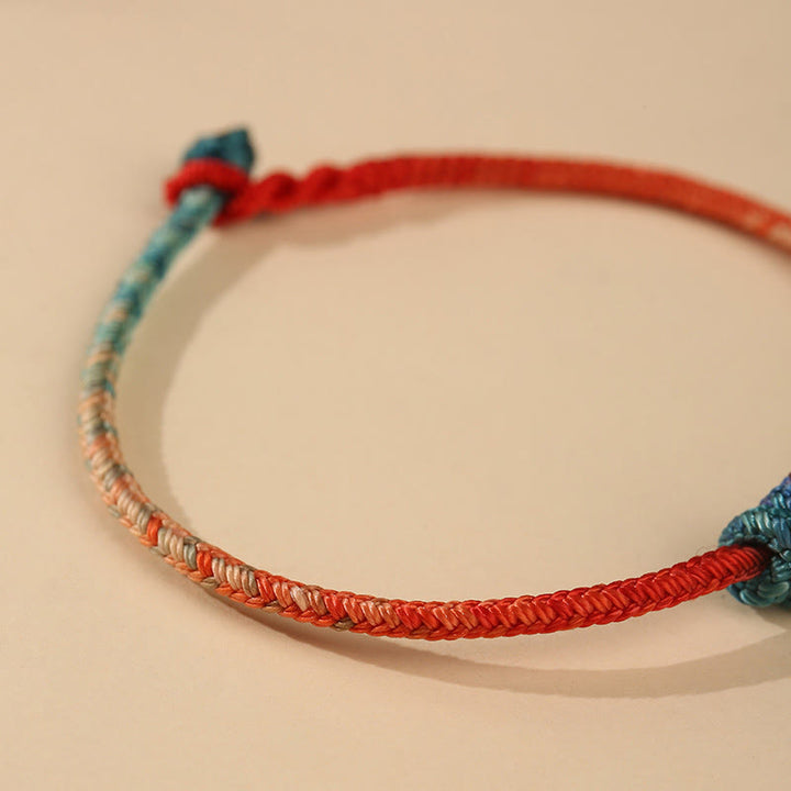 Buddha Stones Colored String Hand-woven Knots Strength Bracelet - image 8