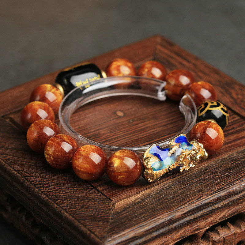 Buddha Stones Sea Willow Beads Color Change Pi Xiu Protection Bracelet - Sea Willow-12mm(Wrist Circumference: 17-21cm) - image 0