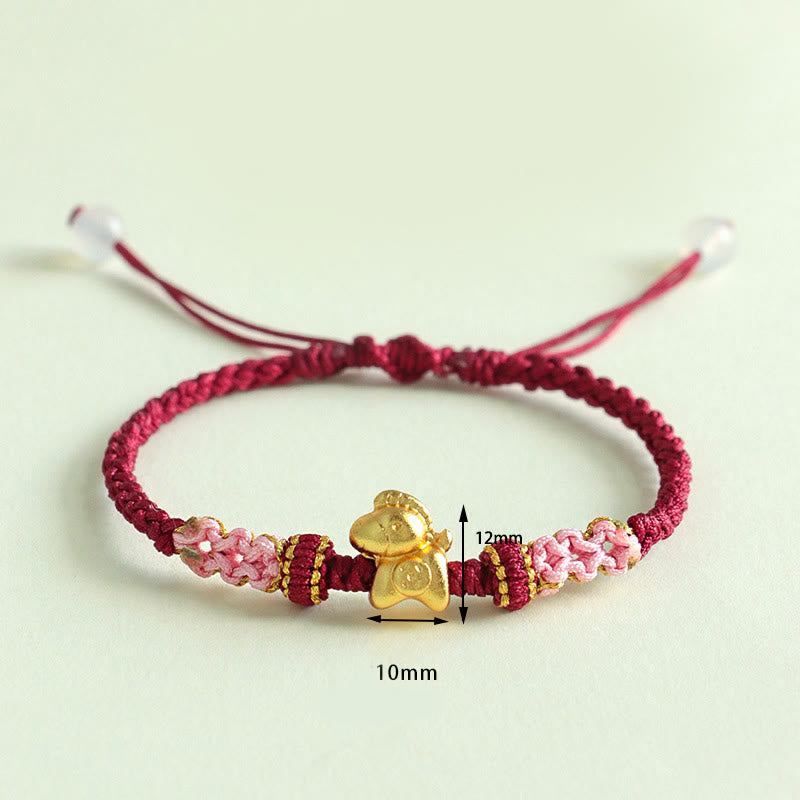 Buddha Stones Year Of The Horse Multicolored String Peach Blossom Knot Red String Luck Bracelet - image 15