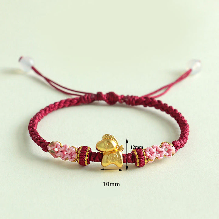 Buddha Stones Year Of The Horse Multicolored String Peach Blossom Knot Red String Luck Bracelet - image 15