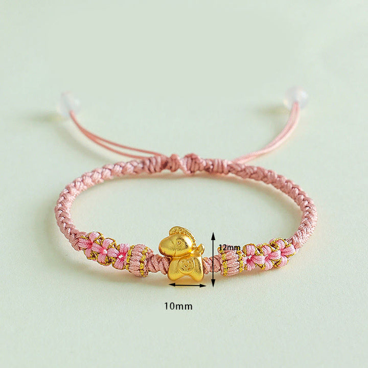 Buddha Stones Year Of The Horse Multicolored String Peach Blossom Knot Red String Luck Bracelet - image 11