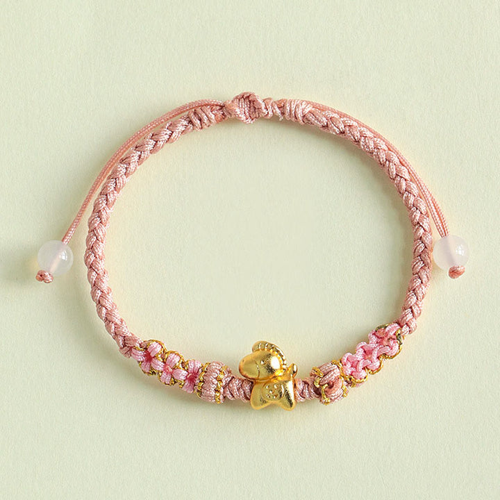 Buddha Stones Year Of The Horse Multicolored String Peach Blossom Knot Red String Luck Bracelet - image 12