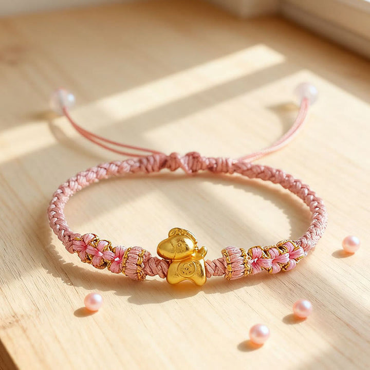 Buddha Stones Year Of The Horse Multicolored String Peach Blossom Knot Red String Luck Bracelet - image 13