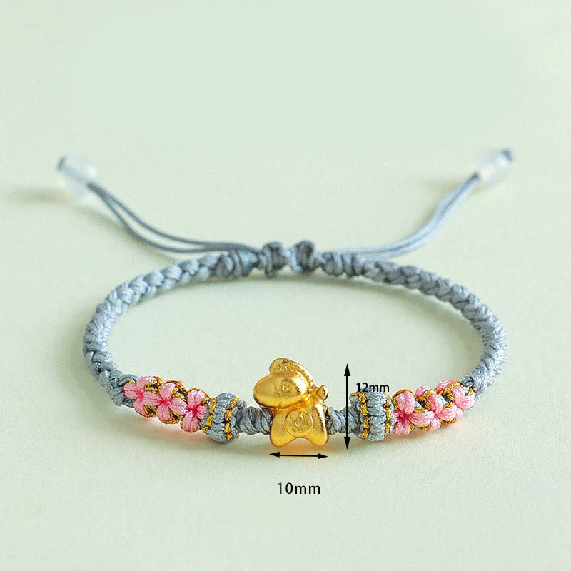 Buddha Stones Year Of The Horse Multicolored String Peach Blossom Knot Red String Luck Bracelet - image 17