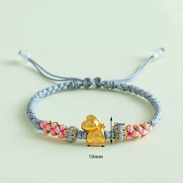 Buddha Stones Year Of The Horse Multicolored String Peach Blossom Knot Red String Luck Bracelet - image 17
