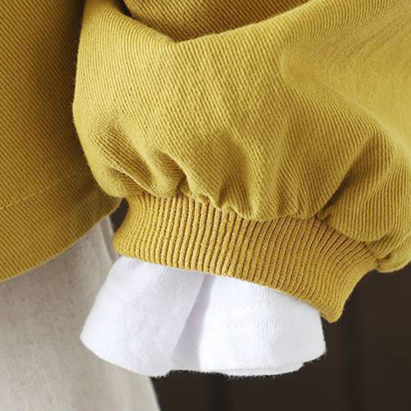 Buddha Stones Fall Button Down Women's Cotton Long Sleeve Outerwear Jacket With Pockets - image 15