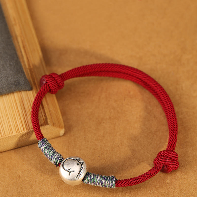 Buddha Stones 999 Sterling Silver Year Of The Horse Chinese Zodiac String Braided Luck Bracelet - image 2