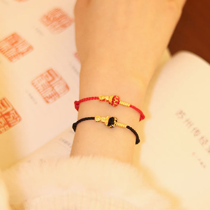Buddha Stones Formless Buddha Lotus Knot Red String Protection Braided Bracelet - image 18