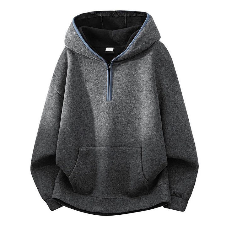 Buddha Stones Fall Winter Zipper Design Fleece Lined Long Sleeve Cotton Men's Hoodie - DarkGray - US/UK/AU42，EU52 (3XL) - image 11