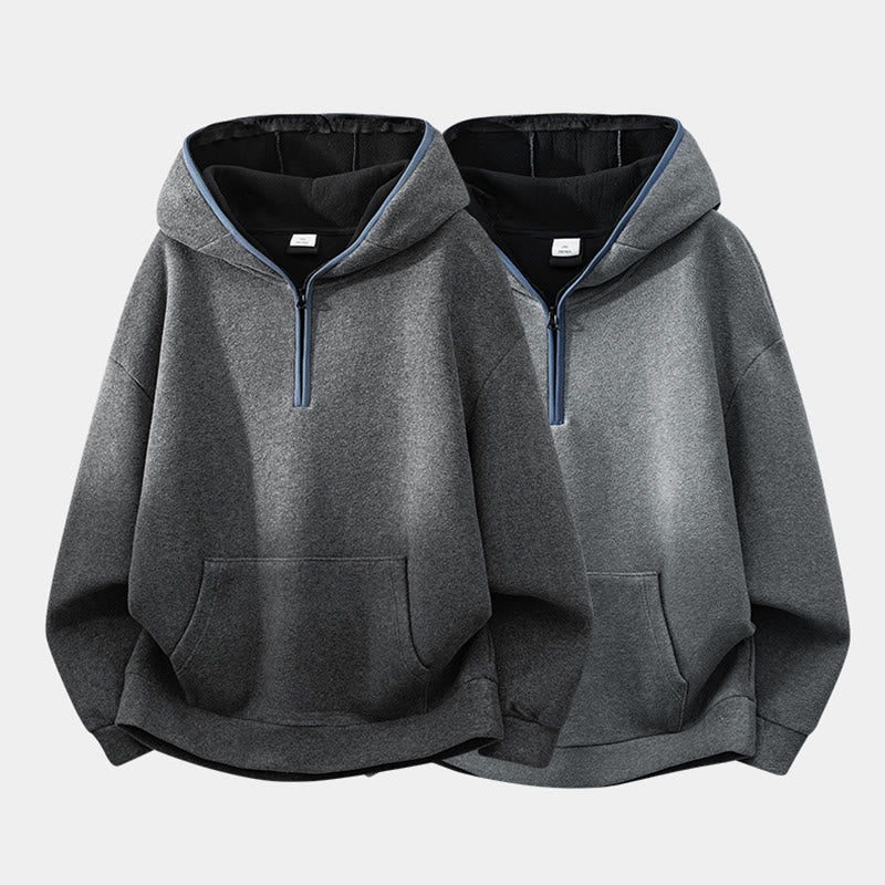 Buddha Stones Fall Winter Zipper Design Fleece Lined Long Sleeve Cotton Men's Hoodie - image 13