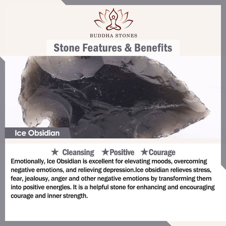 Buddha Stones Yin Yang Symbol Ice Obsidian Positive Necklace Pendant - image 7
