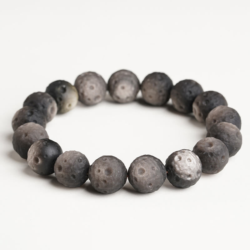 Buddha Stones Natural Silver Sheen Obsidian Gold Sheen Obsidian Round Beads Protection Bracelet - Silver Sheen Obsidian(Wrist Circumference: 15-17cm) - 14mm - image 0