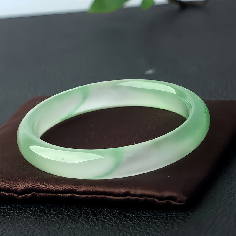 Buddha Stones Chrysoberyl Cat's Eye Thin Peace Support Cuff Bangle Bracelet - Cat's Eye(Support ♥ Love) - 62mm - image 0