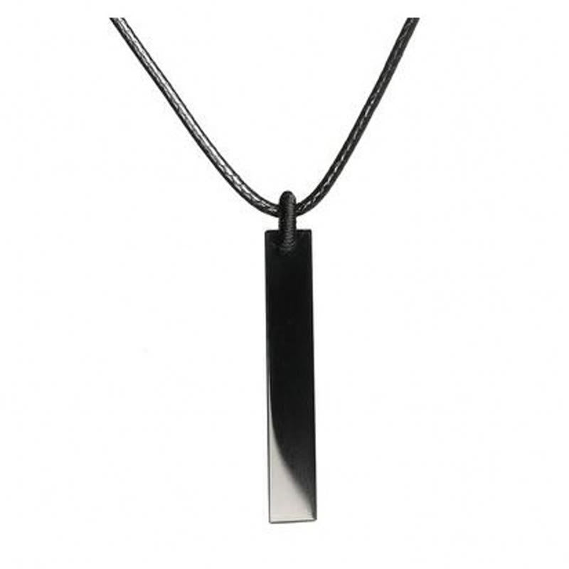 Buddha Stones Black Obsidian Blue Sandstone Transformation Necklace Pendant - Black Obsidian - image 0