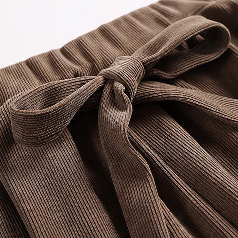 Buddha Stones Winter Solid Color Lace-up Men's Harem Cotton Corduroy Pants With Pockets - image 3