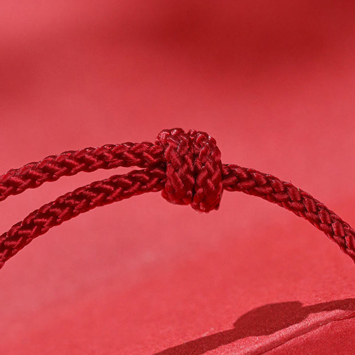 Buddha Stones 999 Sterling Silver Red Agate Year Of The Horse Prosperity String Bracelet - image 13