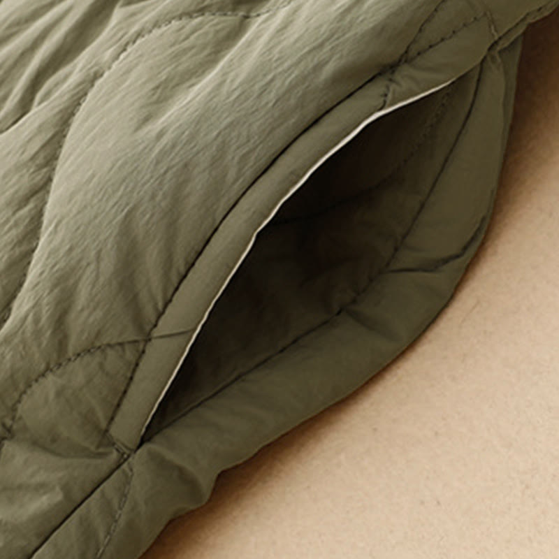 Buddha Stones Winter Curved Lines Elastic Waist Drawstring Cotton Thermal Women's Pants With Pockets - image 5