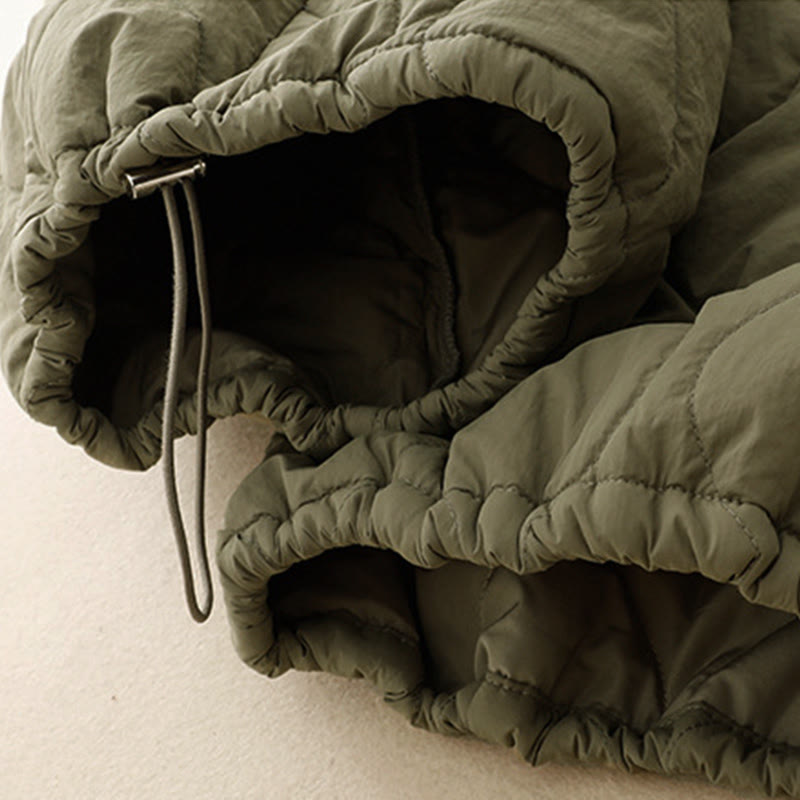 Buddha Stones Winter Curved Lines Elastic Waist Drawstring Cotton Thermal Women's Pants With Pockets - image 10