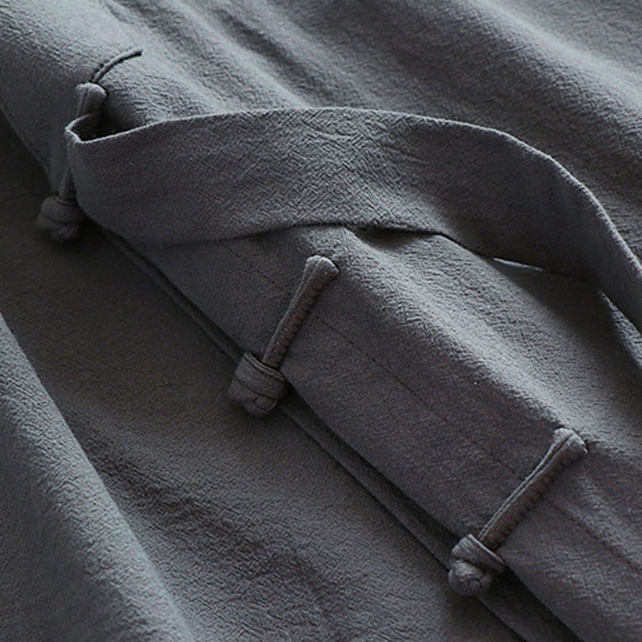 Buddha Stones Wudang Traditional Tai Chi Ceremony Three Quarter Sleeve Men's Taoist Long Robe - image 10