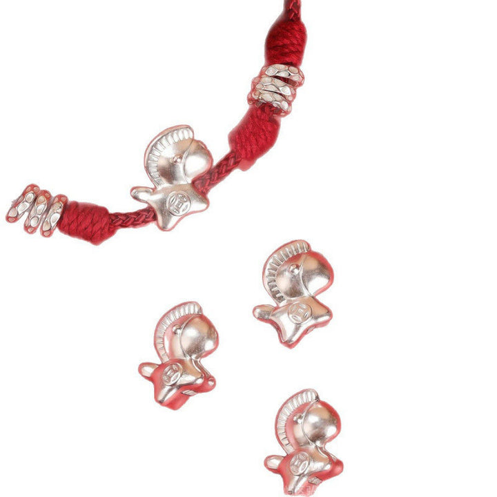 Buddha Stones 999 Sterling Silver Year Of The Horse Freedom String Bracelet - image 13