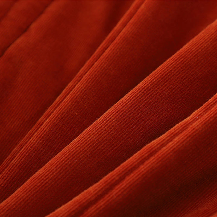 Buddha Stones Winter Frog-button Polyester Long Sleeve Corduroy Women's Jacket  - image 8