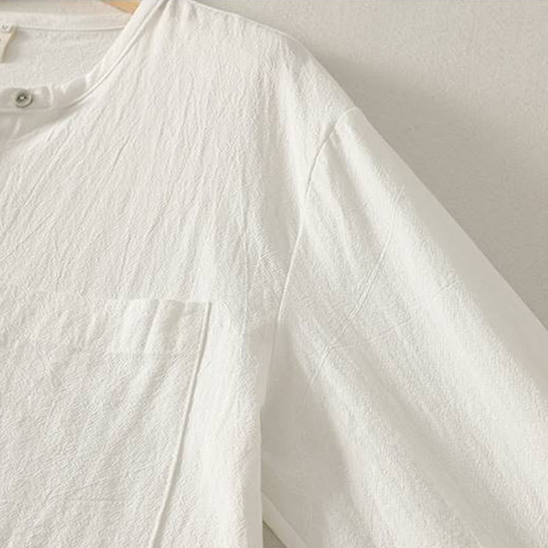 Buddha Stones Fall Crew Collar Long Sleeve Women's Polyester Shirt With Pockets - image 21