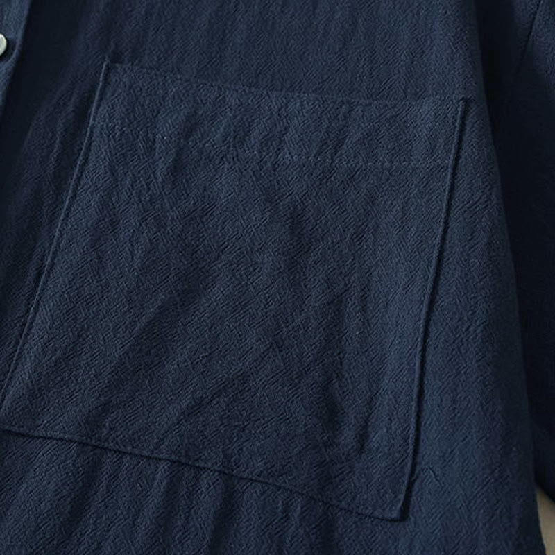 Buddha Stones Fall Crew Collar Long Sleeve Women's Polyester Shirt With Pockets - image 4