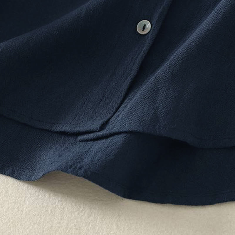 Buddha Stones Fall Crew Collar Long Sleeve Women's Polyester Shirt With Pockets - image 3