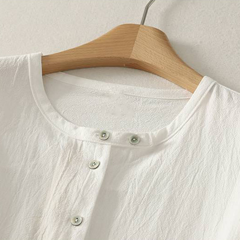 Buddha Stones Fall Crew Collar Long Sleeve Women's Polyester Shirt With Pockets - image 12