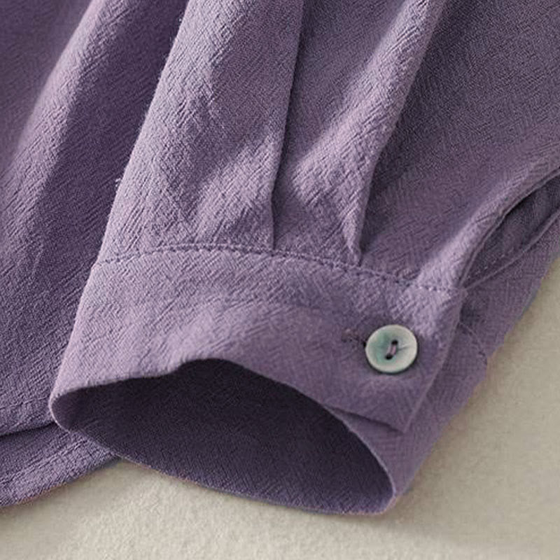 Buddha Stones Fall Crew Collar Long Sleeve Women's Polyester Shirt With Pockets - image 8