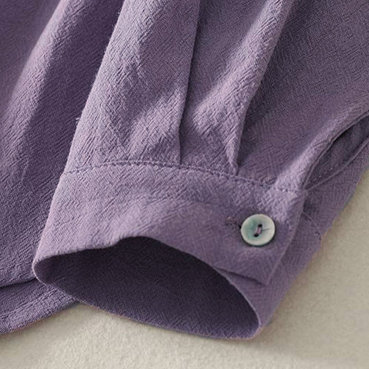 Buddha Stones Fall Crew Collar Long Sleeve Women's Polyester Shirt With Pockets - image 8