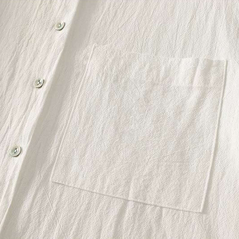 Buddha Stones Fall Crew Collar Long Sleeve Women's Polyester Shirt With Pockets - image 14