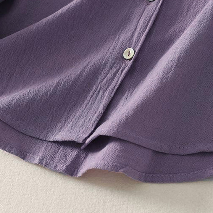 Buddha Stones Fall Crew Collar Long Sleeve Women's Polyester Shirt With Pockets - image 7