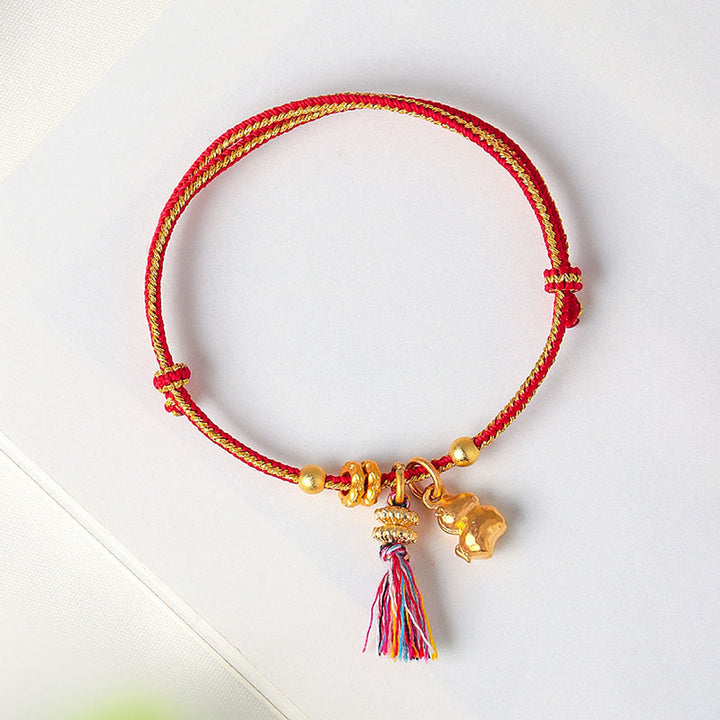 Buddha Stones Year Of The Horse Success Strength Braided String Adjustable Bracelet - image 8