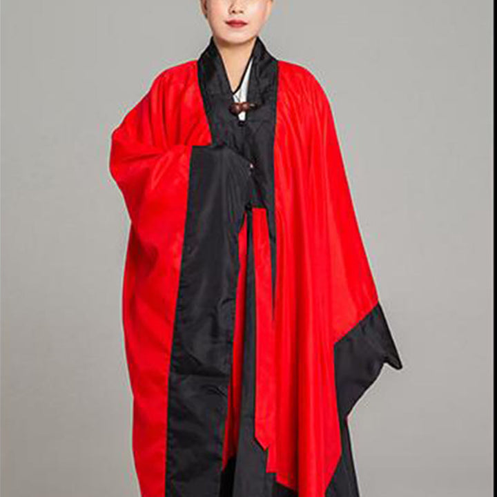 Buddha Stones Wudang Solid Color Long Wide Sleeve Unisex Taoist Robe Kimono For Qigong Tai Chi Ceremony - image 14
