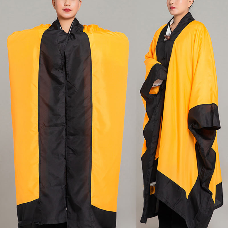 Buddha Stones Wudang Solid Color Long Wide Sleeve Unisex Taoist Robe Kimono For Qigong Tai Chi Ceremony - image 4