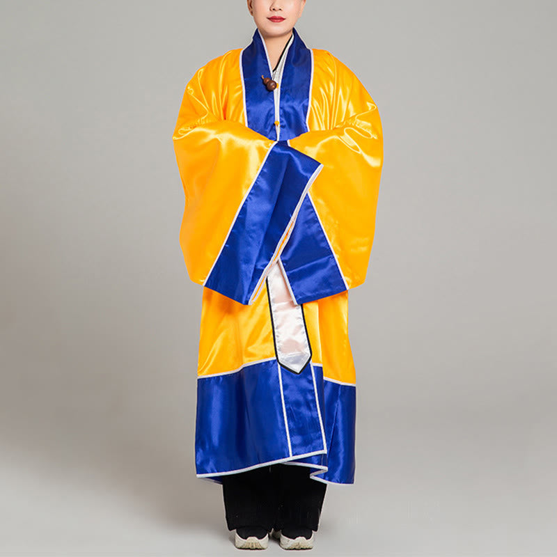 Buddha Stones Wudang Crane Embroidery Long Wide Sleeve Unisex Taoist Robe Gown Kimono For Qigong Tai Chi Ceremony - image 10