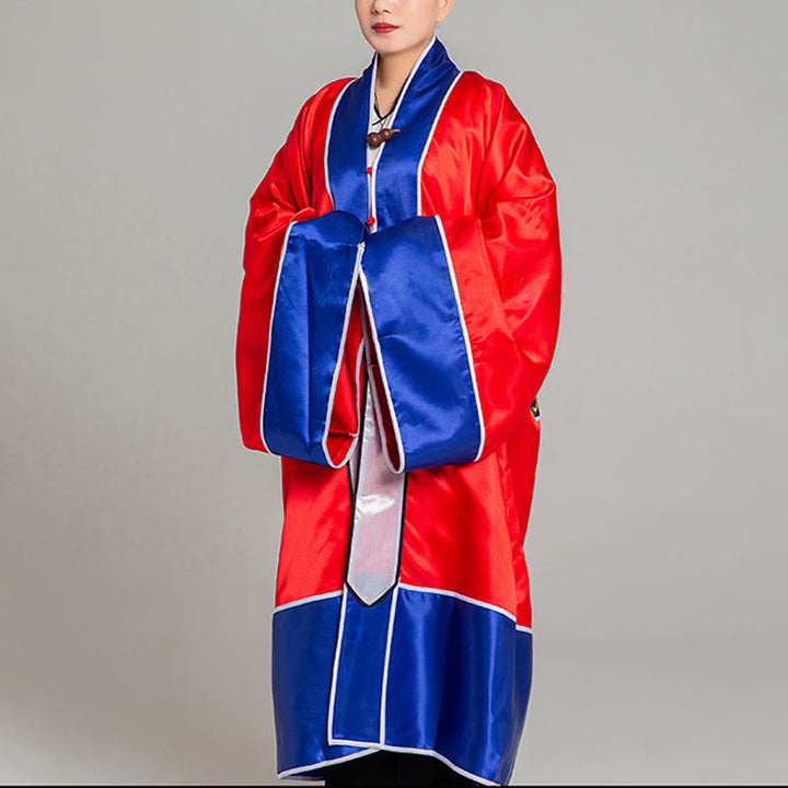 Buddha Stones Wudang Crane Embroidery Long Wide Sleeve Unisex Taoist Robe Gown Kimono For Qigong Tai Chi Ceremony - image 4